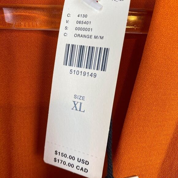 NWT Anthropologie NSR Naomi Surplice Dress in Medium Orange Size XL. - Picture 8 of 16